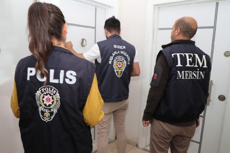 Mersin’deki mstehcen yayn operasyonu: 4 tutuklama