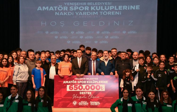 Yeniehir Belediyesinden 51 amatr spor kulbne 650 bin TL destek