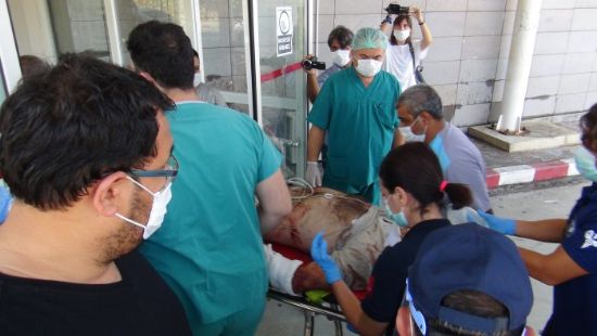 Yaral askerlerden biri Silifke Devlet Hastanesine getirildi