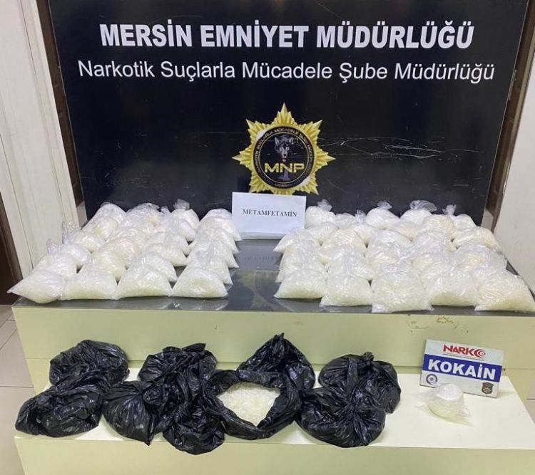 43 kilo 884 gram metamfetamin ele geirildi