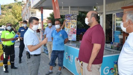 Bozyaz’da esnafa maske, mesafe ve hijyen uyars