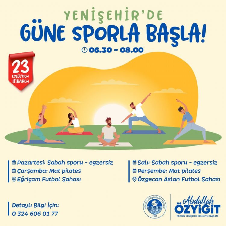 Yeniehir Belediyesinin mat pilates etkinlikleri balyor