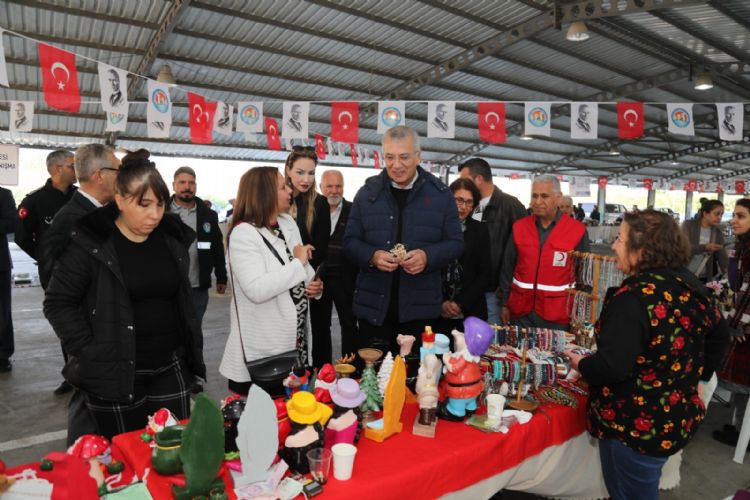 Mezitli stiklal Mahallesi kadn retici pazar ald